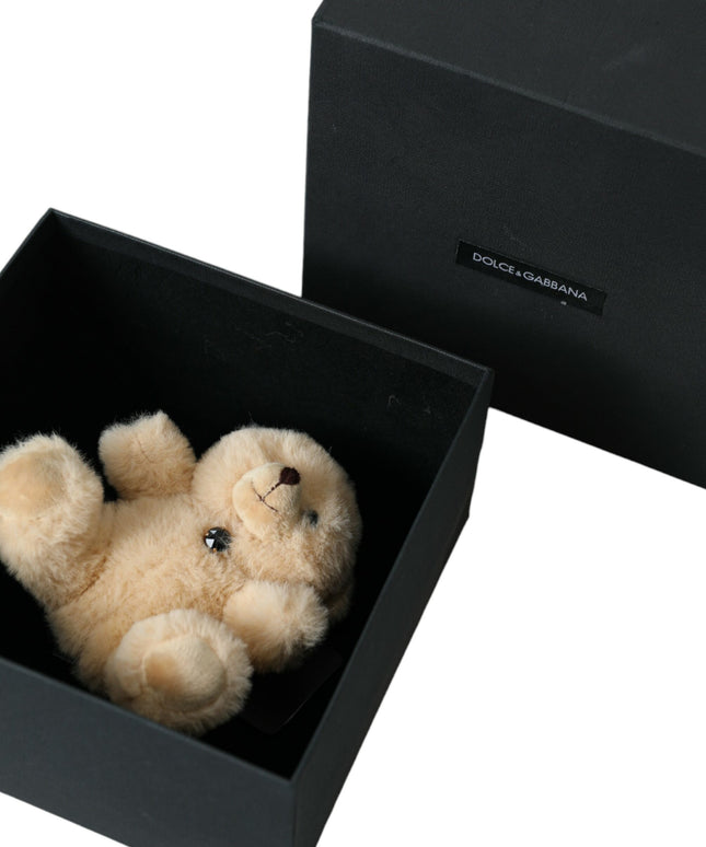 Dolce & Gabbana Beige Teddy Bear Mesh Net Band Hair Clip
