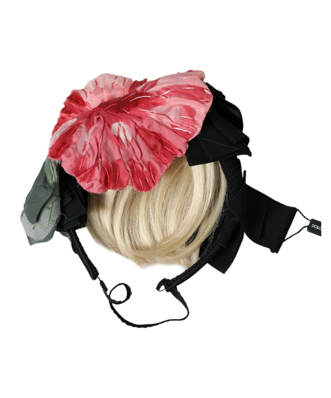 Dolce & Gabbana Black Viscose White Hair Parrucchiera Headband Diadem
