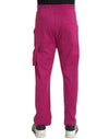 Dolce & Gabbana Pink Logo Cargo Cotton Jogger Sweatpants Pants