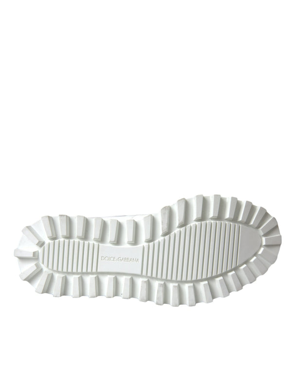 حذاء Dolce &amp; Gabbana White Vulcano Trekking للرجال ذو الكاحل