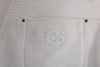 Ermanno Scervino White Cotton Slim Fit Casual Pants