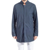 People Of Shibuya Blue Recycled Polyester Men Trench Coat