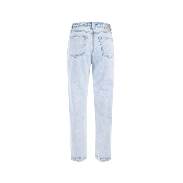 Yes Zee Blue Cotton Women High-Waisted Jean