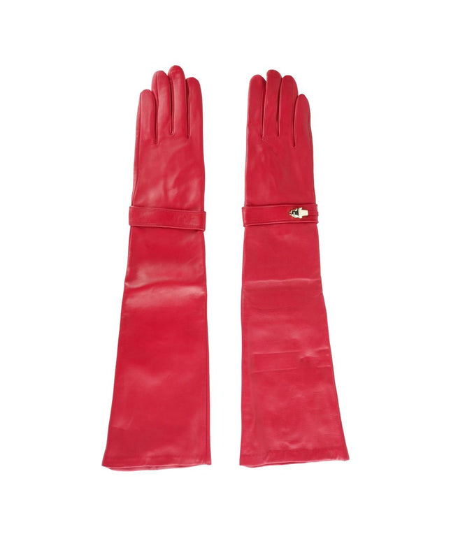 Cavalli Class Red Lambskin Women Glove