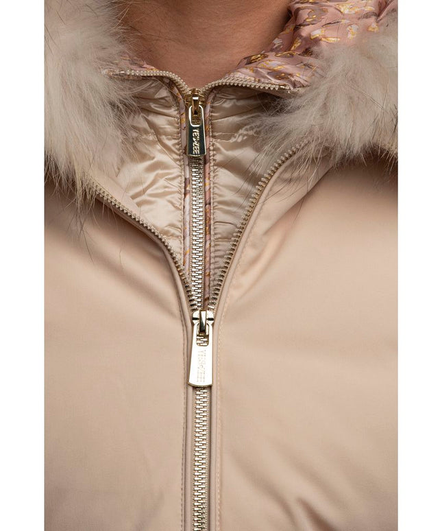 Yes Zee Beige Polyamide Women Jacket