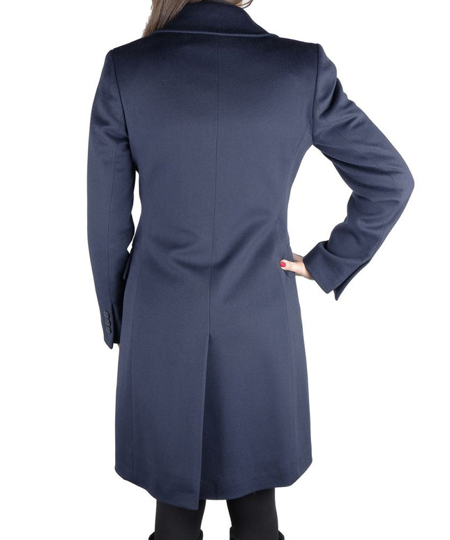 Made in Italy Blue Wool Women Coat