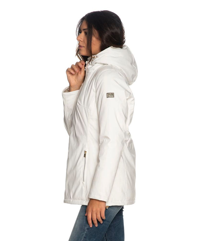 Yes Zee White Polyester Women's Jacket