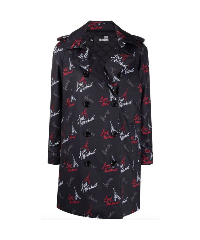 Love Moschino Black Polyester Women Coat