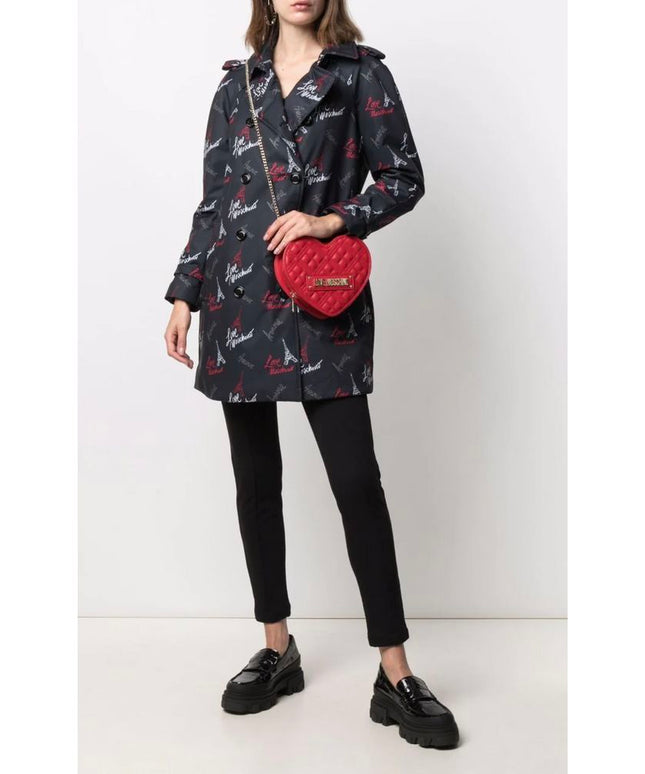 Love Moschino Black Polyester Women Coat