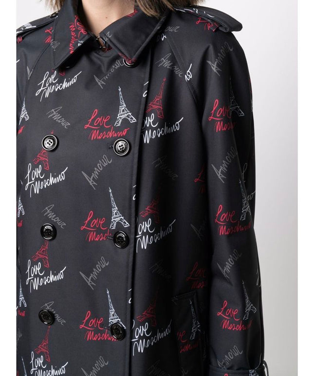Love Moschino Black Polyester Women Coat