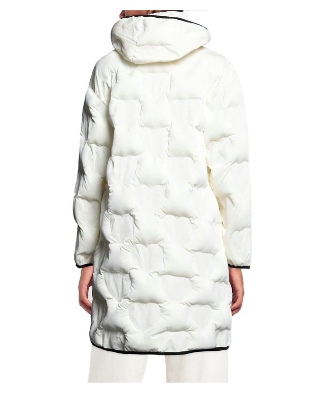 Love Moschino Chic Quilted Heart Long Down Jacket