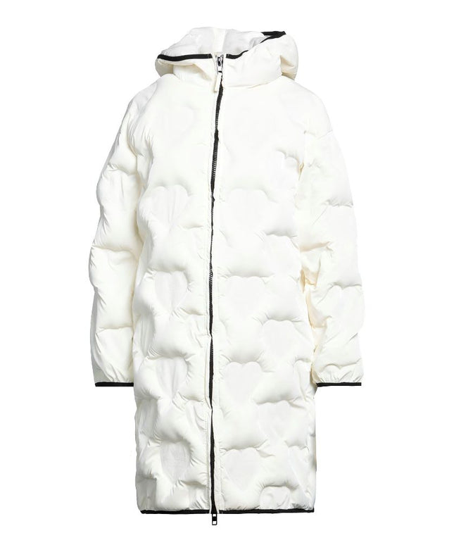 Love Moschino Chic Quilted Heart Long Down Jacket