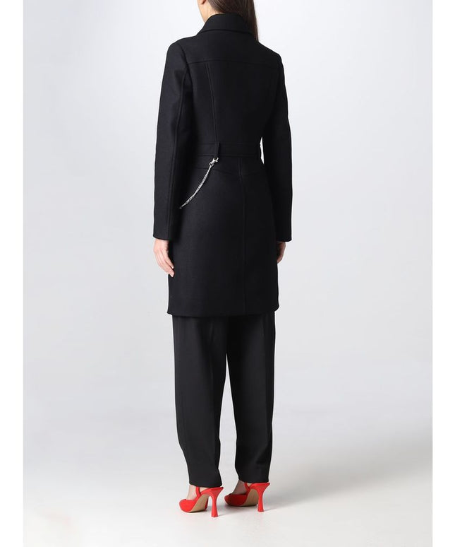 Love Moschino Black Wool Women Coat