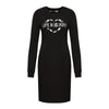 Love Moschino Chic Cotton Blend Logo Dress