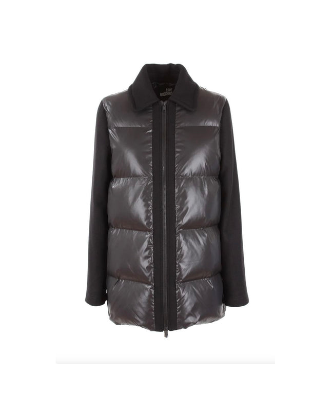 Love Moschino Chic Gray Jacket with Contrasting Accents