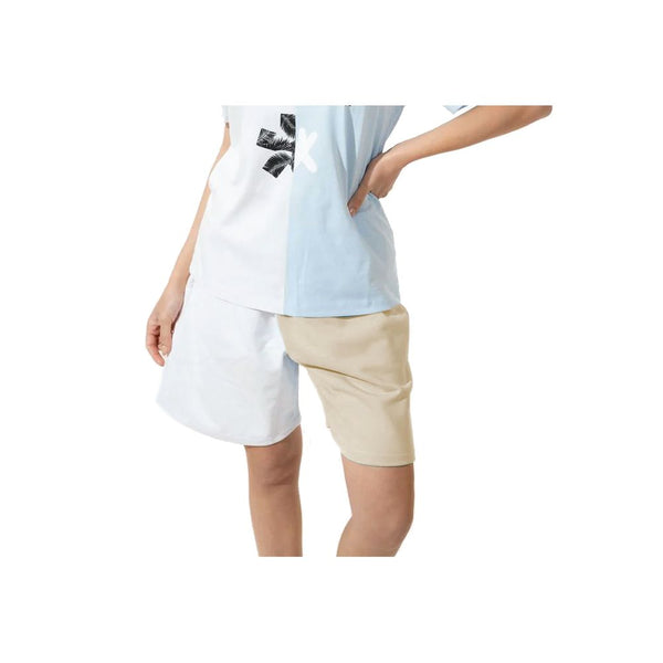 شورت Comme Des Fuckdown Chic ذو الشعار ثنائي اللون