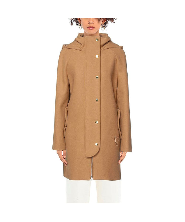 Love Moschino Brown Wool Women Coat