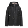جاكيت Aquascutum الأسود الأنيق بغطاء رأس قابل للإزالة