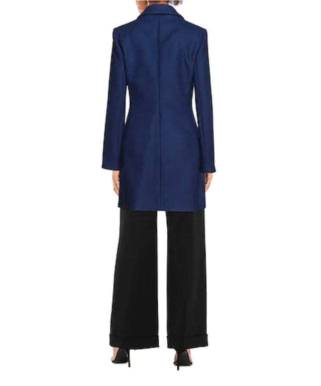 Love Moschino Blue Wool Women Coat