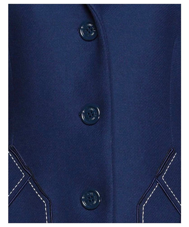 Love Moschino Blue Wool Women Coat