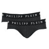مجموعة بوكسر رجالي من القطن باللون الأسود من Philipp Plein