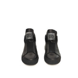 Cerruti 1881 Black Calfskin Men Sneaker