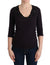 Costume National Purple V-neck Cotton T-shirt