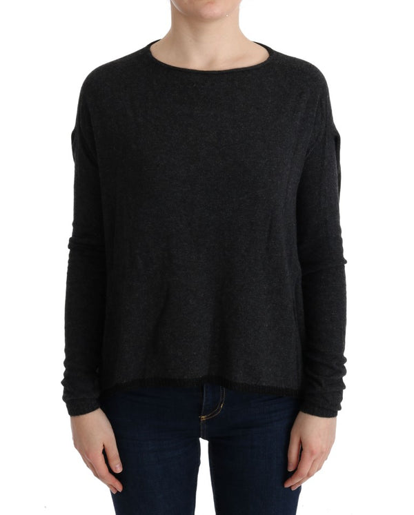 Costume National Gray Viscose Knitted Sweater