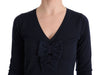 MARGHI LO' Blue Wool Long Sleeve Shift Dress