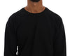 Daniele Alessandrini Black Crewneck Cotton Pullover Sweater