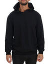 Daniele Alessandrini Black Gym Casual Hooded Cotton Sweater