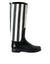 Dolce & Gabbana Black Rubber Knee High Flat Boots Shoes