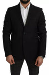 جاكيت بليزر دولتشي آند غابانا أسود من الصوف بقصّة Slim Fit