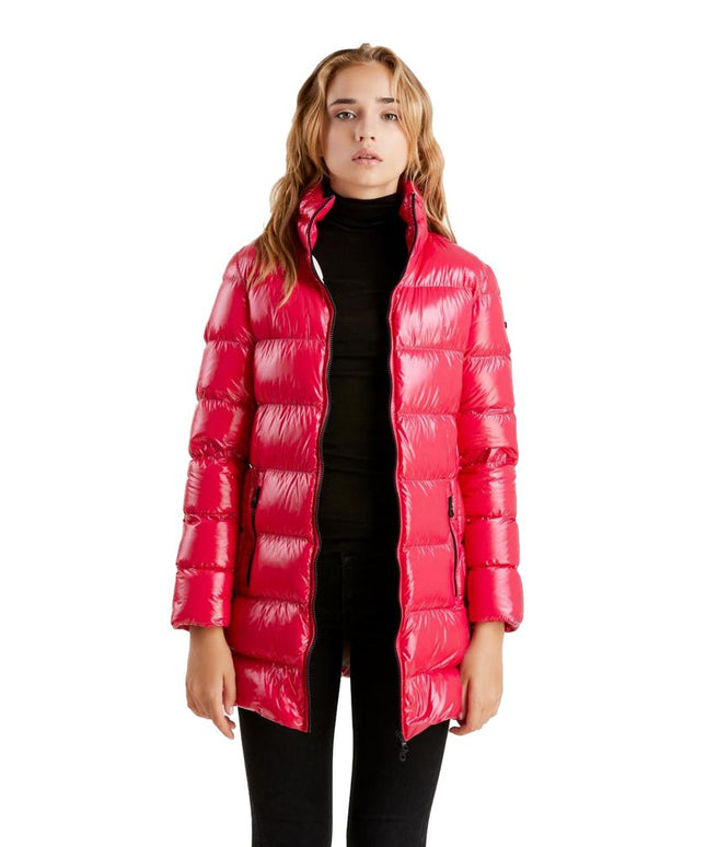Refrigiwear Fuchsia Shimmer Long Down Jacket