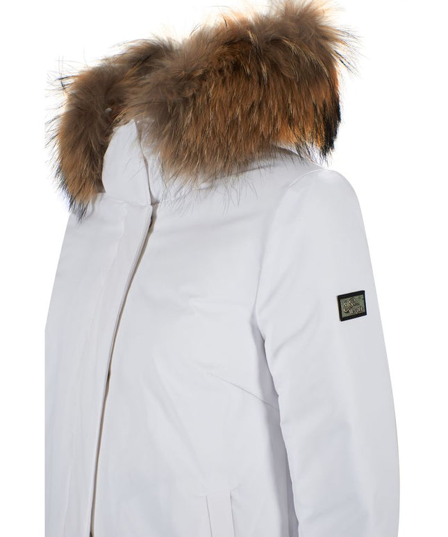Yes Zee White Nylon Women Jacket