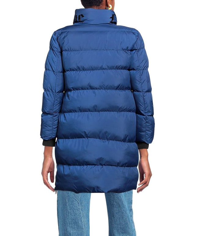 Love Moschino Chic Long Down Jacket with Logo Detail