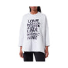 سويت شيرت نسائي قطني رمادي من Love Moschino