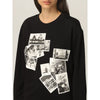 سويت شيرت أسود أنيق من Love Moschino بشعار المصمم