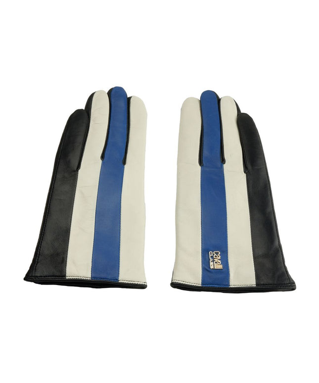 Cavalli Class Blue Lambskin Women Glove
