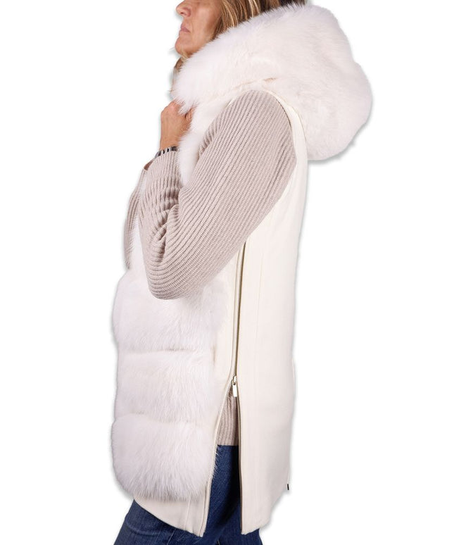 Made in Italy White Wool Women Coat