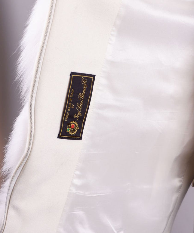 Made in Italy White Wool Women Coat