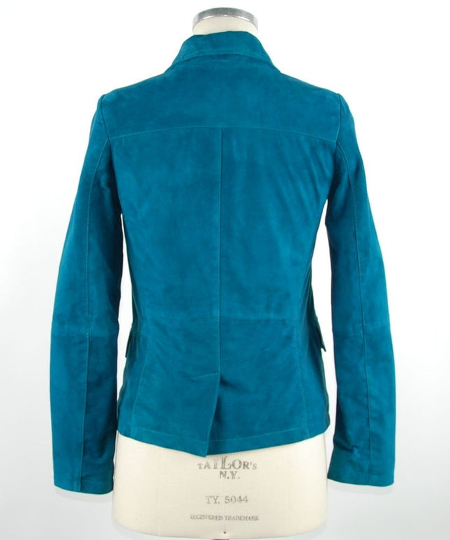Emilio Romanelli Green Leather Women Jacket