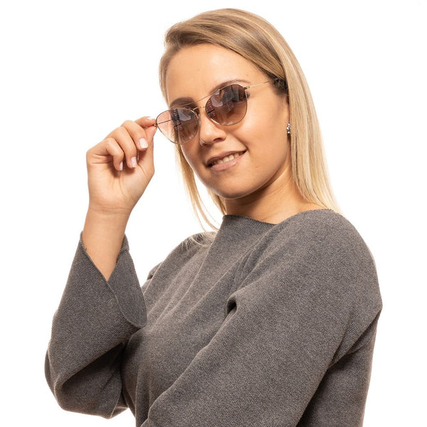 نظارة شمسية نسائية باللون الذهبي من ستينج