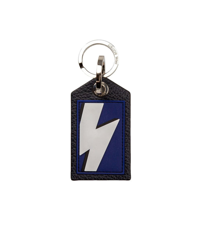 Neil Barrett Blue Leather Men's Keychain