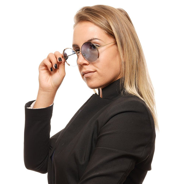 نظارة شمسية نسائية من سواروفسكي باللون الذهبي