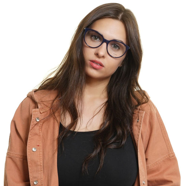 إطارات نظارات نسائية زرقاء من تود's