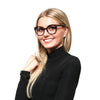 إطارات بصرية نسائية من سواروفسكي باللون البني