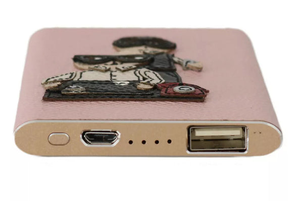 شاحن دولتشي آند غابانا USB جلد وردي #DGFAMILY باور بانك