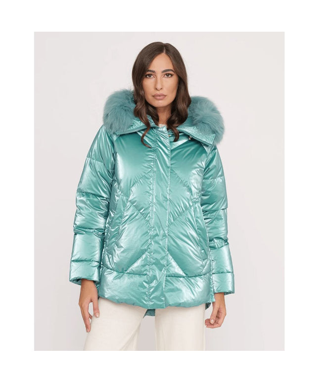 People Of Shibuya Light Blue Polyester Women Jacket