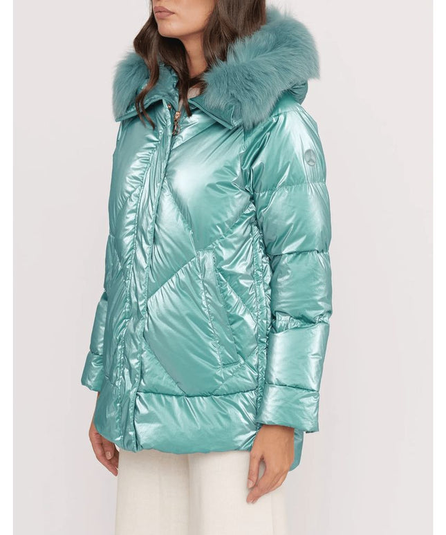 People Of Shibuya Light Blue Polyester Women Jacket